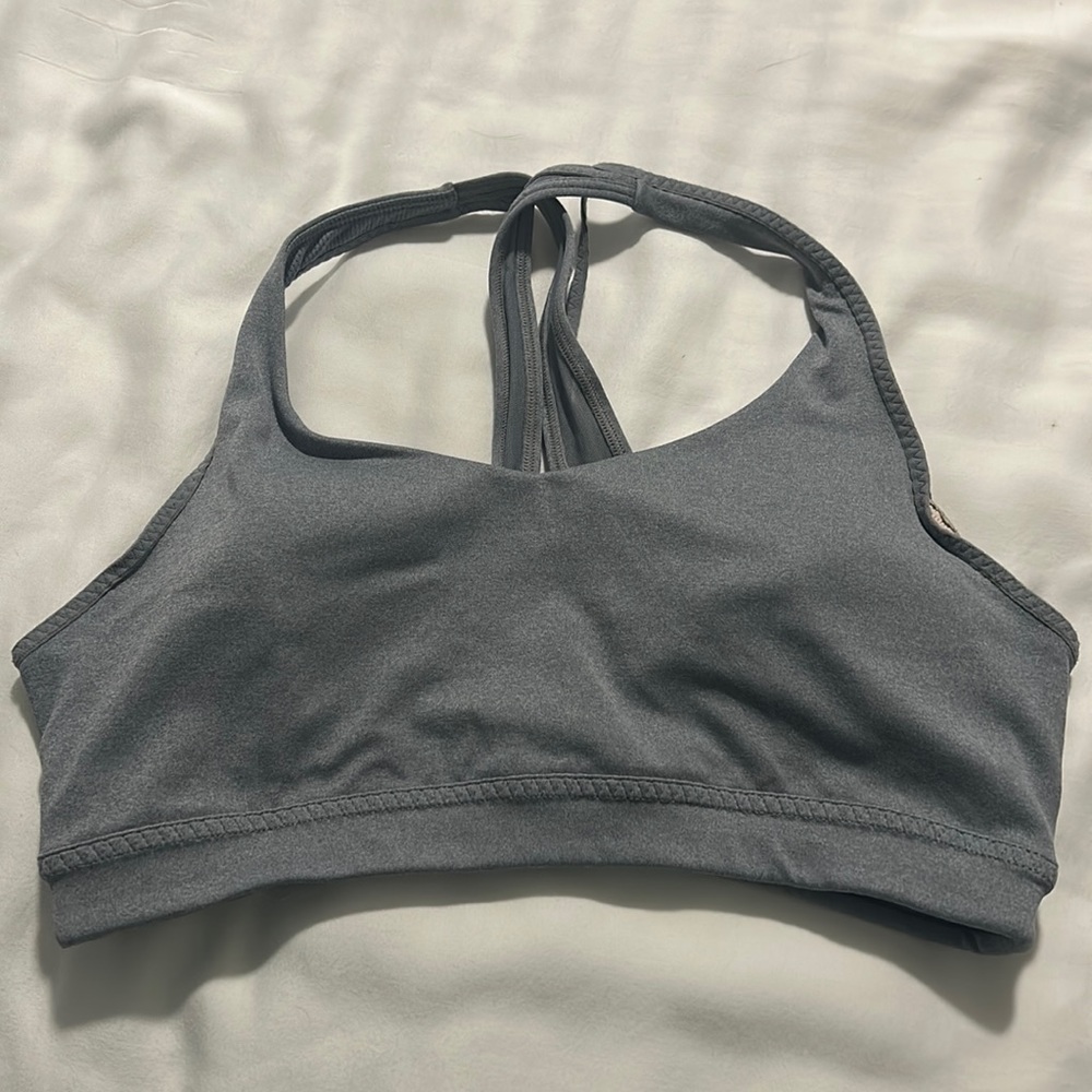 Athleta Grey sports bra size M